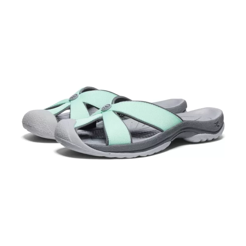 Store KEEN Bali Slide Sandal Pour Femme   |  Lichen/Steel Grey Lichen/SteelGrey