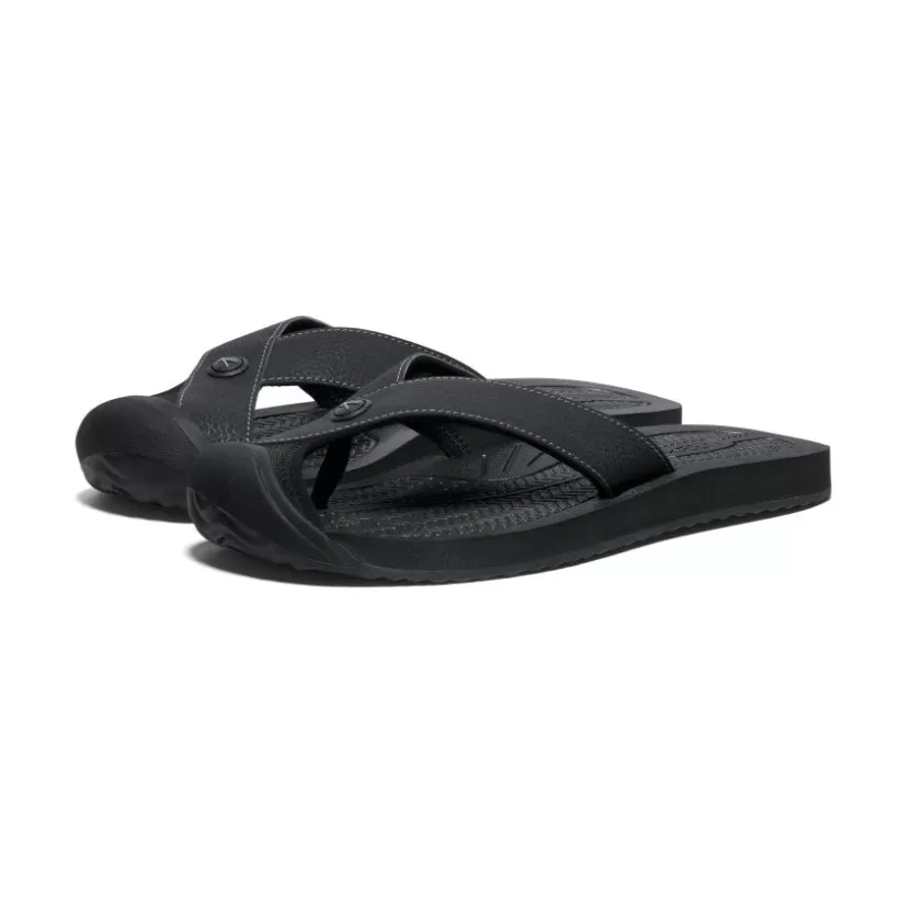 Outlet KEEN Barbados Flip-Flop Pour Homme   |  Black/Steel Grey Black/SteelGrey