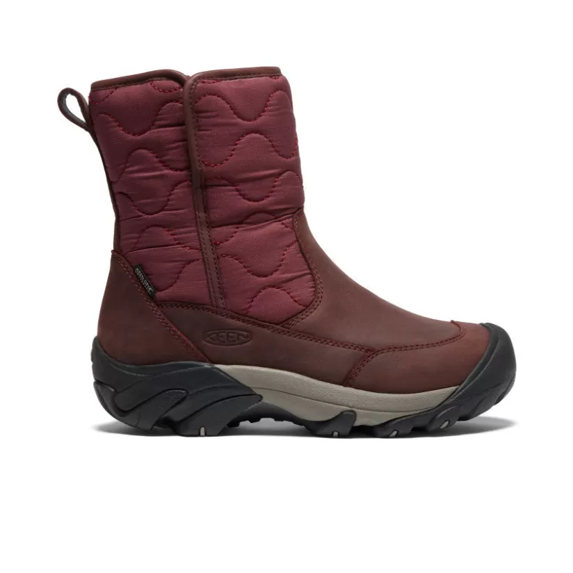 Sale KEEN Betty Waterproof Pull-On Boot Pour Femme   |   Burgundy/Black