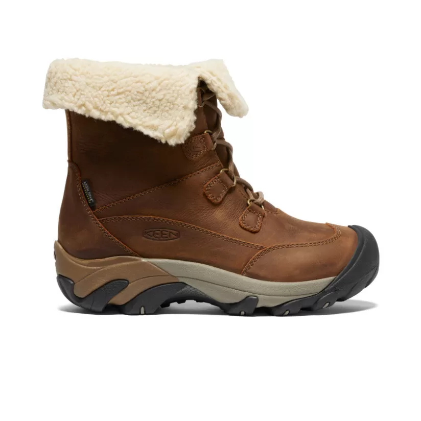 Cheap KEEN Betty Waterproof Short Boot Pour Femme   |   Brown/Shitake