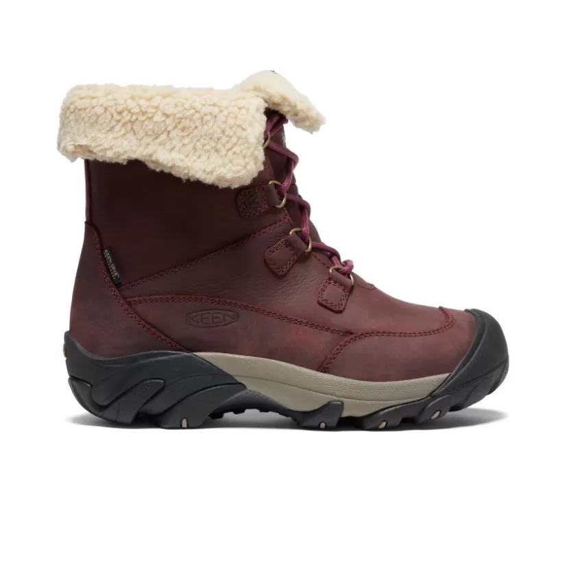 Fashion KEEN Betty Waterproof Short Boot Pour Femme   |   Burgundy/Brindle