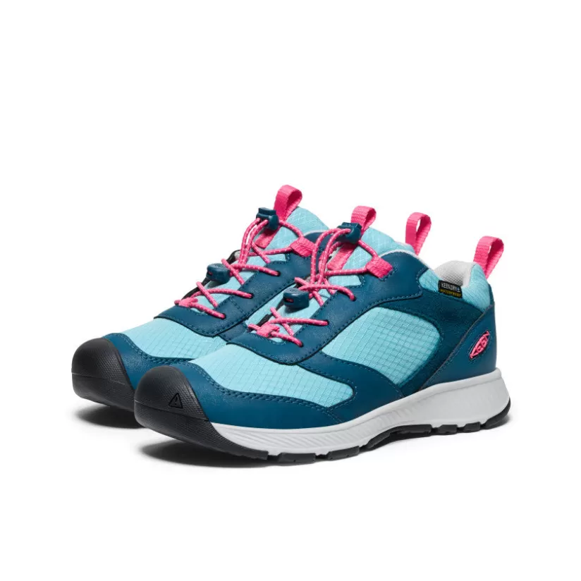 Hot KEEN Big Kids' Skua Waterproof Shoe   |  Reef Waters/Rouge Red ReefWaters/RougeRed
