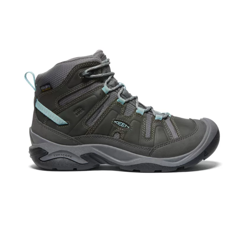 New KEEN Circadia Waterproof Boot Wide Pour Femme   |  Steel Grey/Cloud Blue SteelGrey/CloudBlue