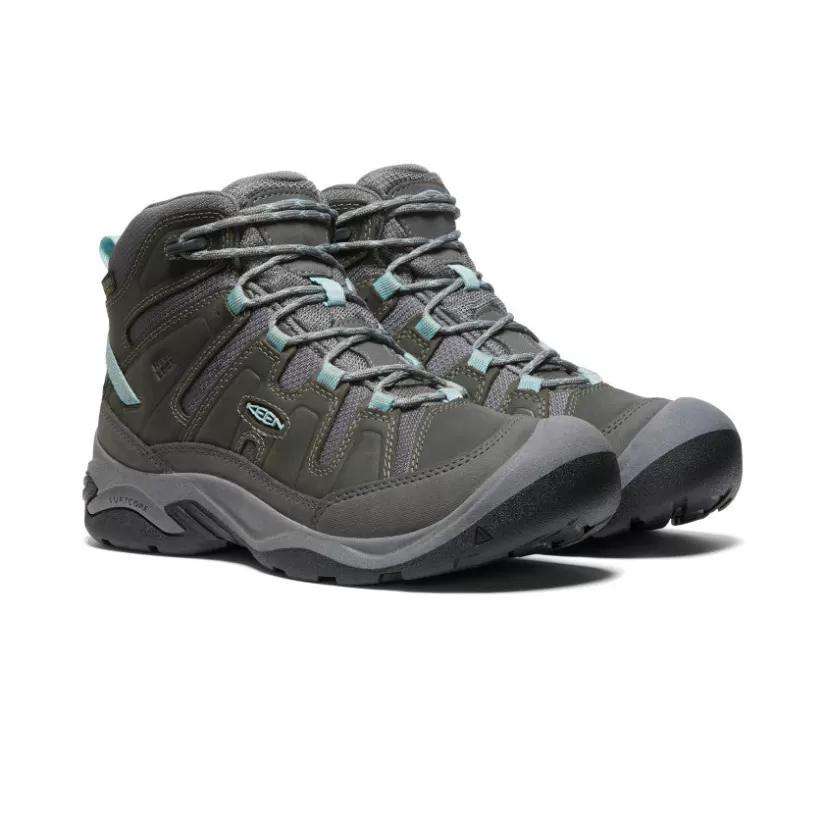 New KEEN Circadia Waterproof Boot Wide Pour Femme   |  Steel Grey/Cloud Blue SteelGrey/CloudBlue