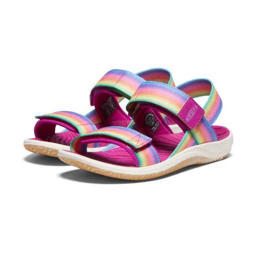 Shop KEEN Elle Backstrap Pour Jeunes   |  Rainbow/Festival Fuchsia Rainbow/FestivalFuchsia