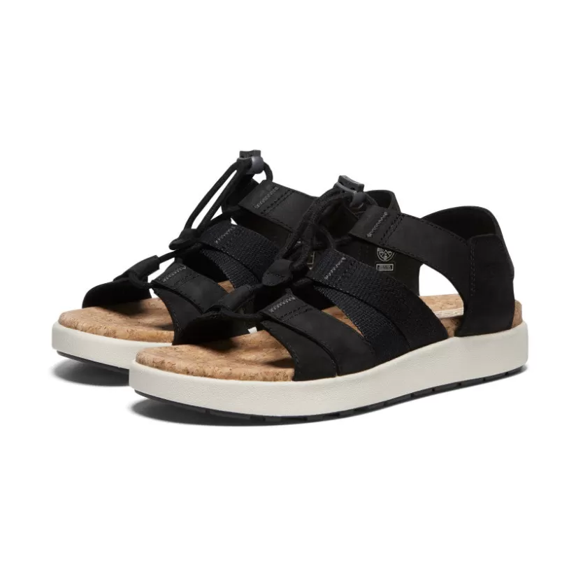 New KEEN Elle Mixed Strap Sandal Pour Femme   |   Black/Birch
