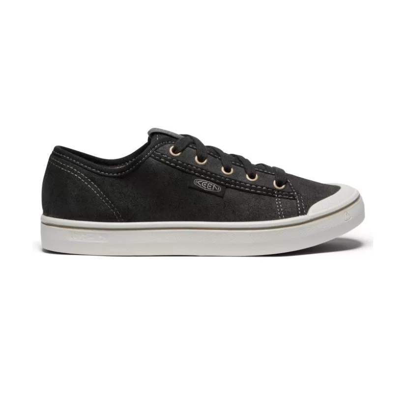Discount KEEN Elsa Harvest Leather Sneaker Pour Femme   |  Black/Silver Birch Black/SilverBirch