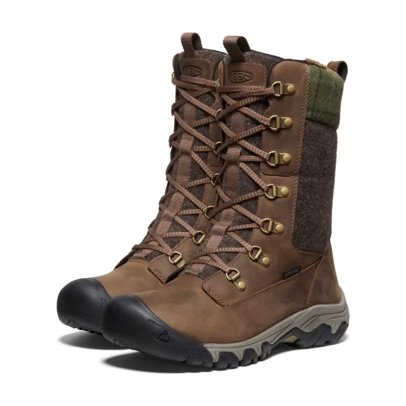 New KEEN Greta Tall Waterproof Boot Pour Femme   |  Dark Earth/Green Plaid DarkEarth/GreenPlaid