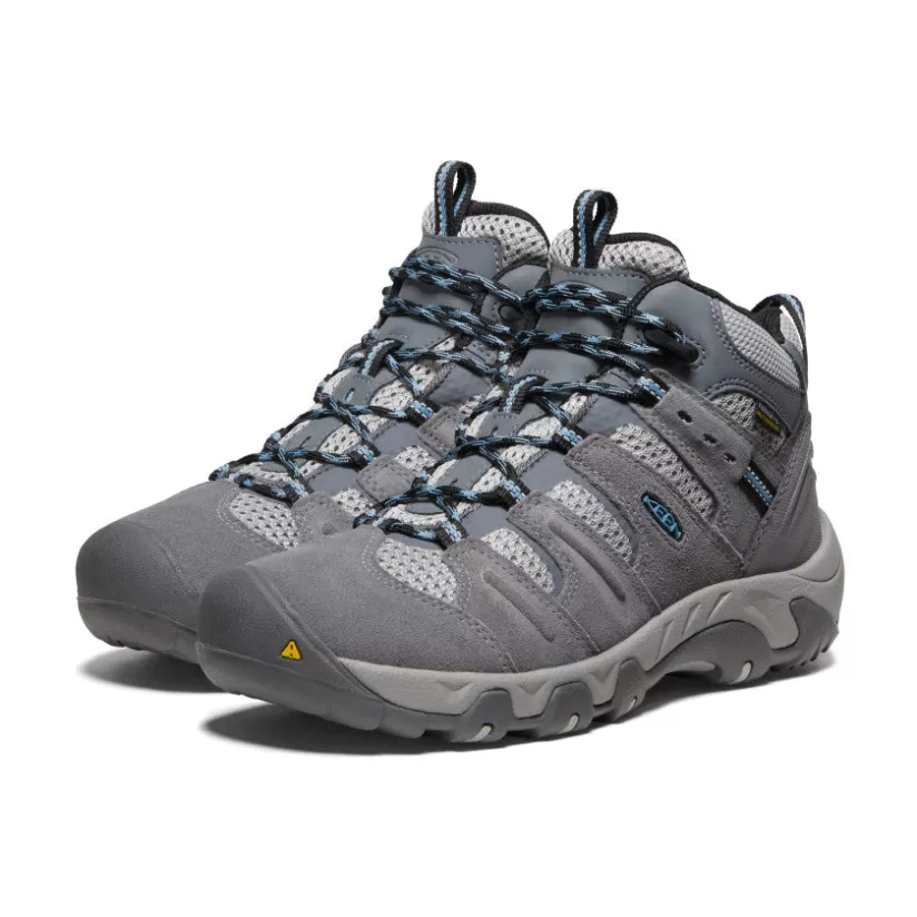 Discount KEEN Headout Waterproof Hiking Boot Pour Femme   |  Steel Grey/Blue Heaven SteelGrey/BlueHeaven