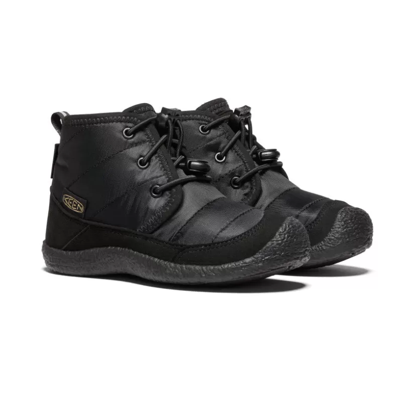 Cheap KEEN Howser II Waterproof Chukka Pour Enfants   |   Black/Black