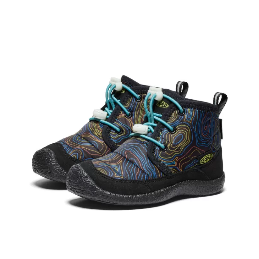 Store KEEN Howser II Waterproof Chukka Pour Enfants   |  Black/Reef Waters Black/ReefWaters