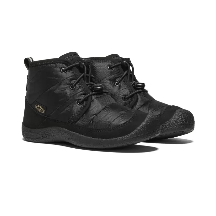 Best KEEN Howser II Waterproof Chukka Pour Jeunes   |   Black/Black