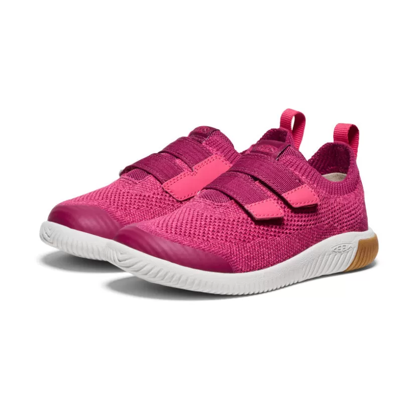 Outlet KEEN KNX Knit Double Strap Pour Enfants   |   Beaujolais/Raspberry