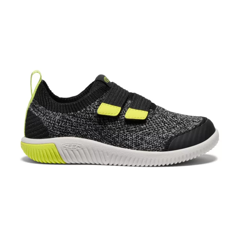 New KEEN KNX Knit Double Strap Pour Enfants   |  Black/Evening Primrose Black/EveningPrimrose