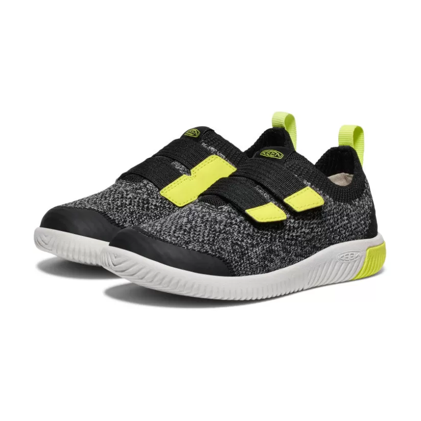 New KEEN KNX Knit Double Strap Pour Enfants   |  Black/Evening Primrose Black/EveningPrimrose