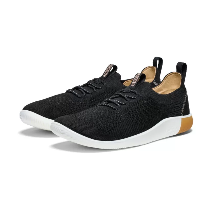 Shop KEEN KNX Knit Lace Pour Femme   |  Black/Star White Black/StarWhite