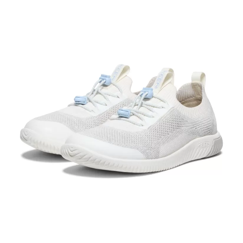 Sale KEEN KNX Knit Sneaker Pour Jeunes   |  Star White/Skyway StarWhite/Skyway