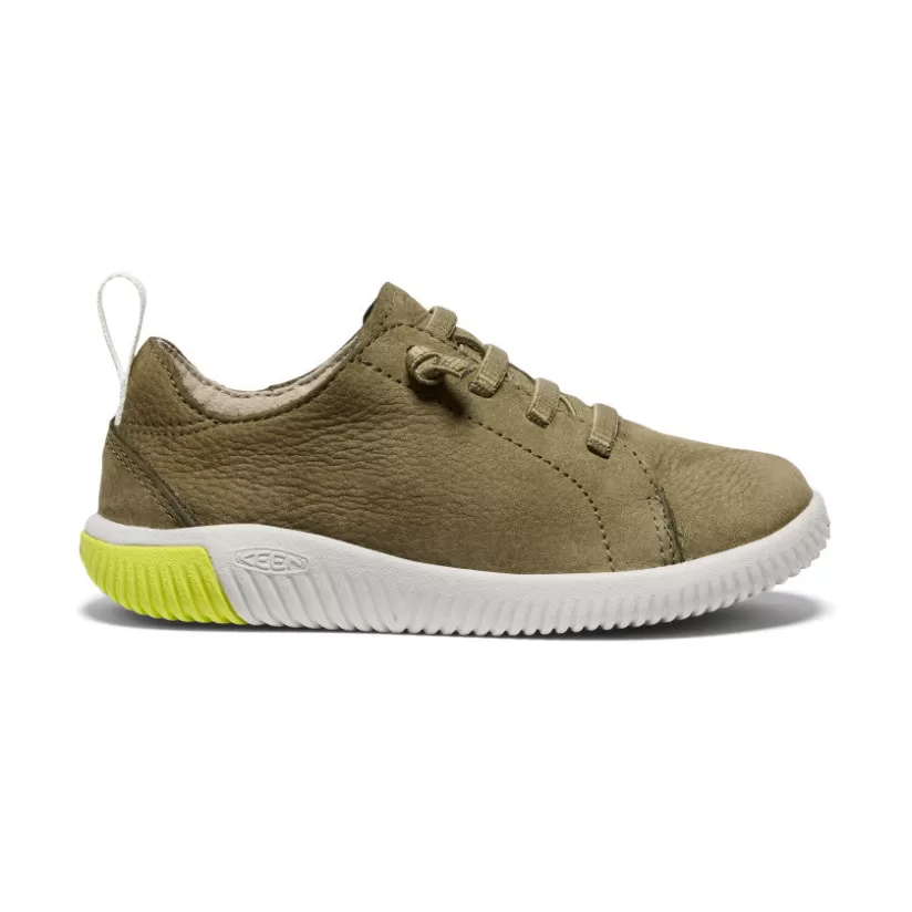 Outlet KEEN KNX Leather Sneaker Pour Enfants   |  Martini Olive/Evening Primrose MartiniOlive/EveningPrimrose
