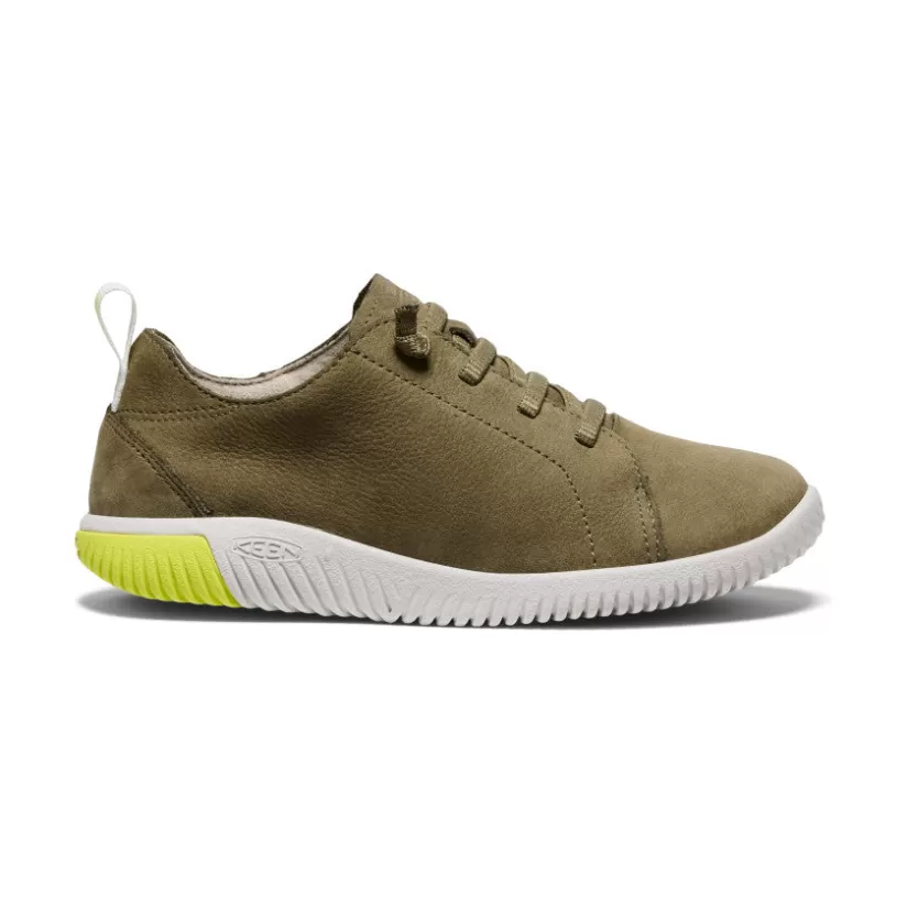 Discount KEEN KNX Leather Sneaker Pour Jeunes   |  Martini Olive/Evening Primrose MartiniOlive/EveningPrimrose