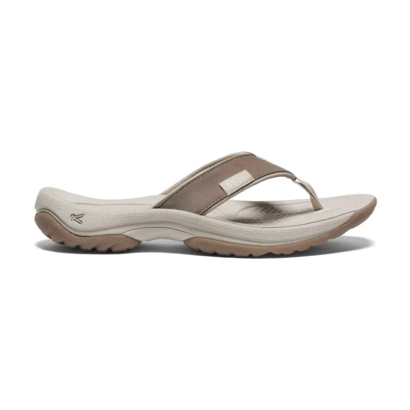 Clearance KEEN Kona Leather Flip-Flop   |  Brindle/Silver Birch Brindle/SilverBirch