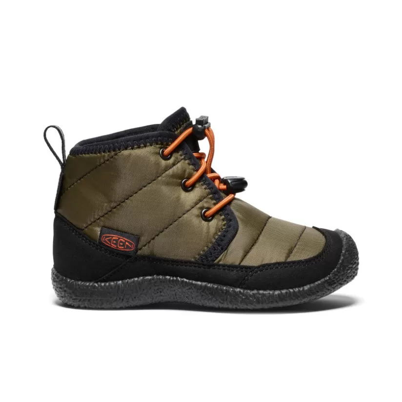 Best Sale KEEN Little Kids' Howser II Waterproof Chukka   |  Dark Olive/Gold Flame DarkOlive/GoldFlame