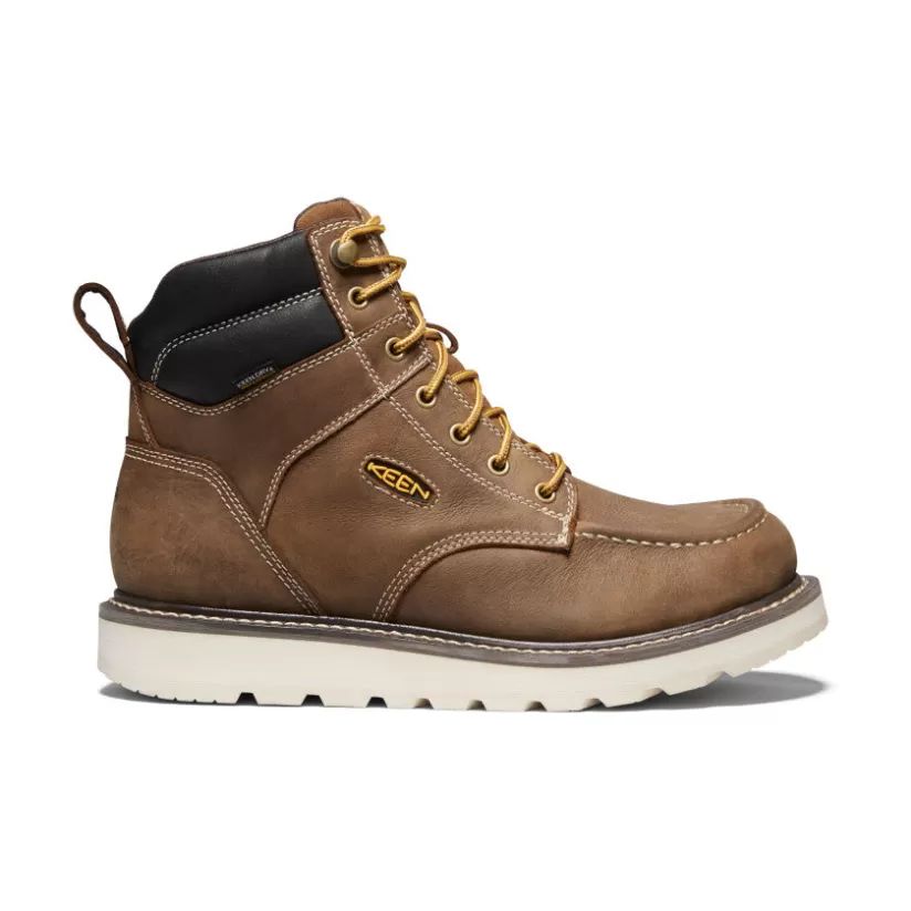 Best Sale KEEN Men's Cincinnati 6" Waterproof Boot (Soft Toe)   |   Belgian/Sandshell