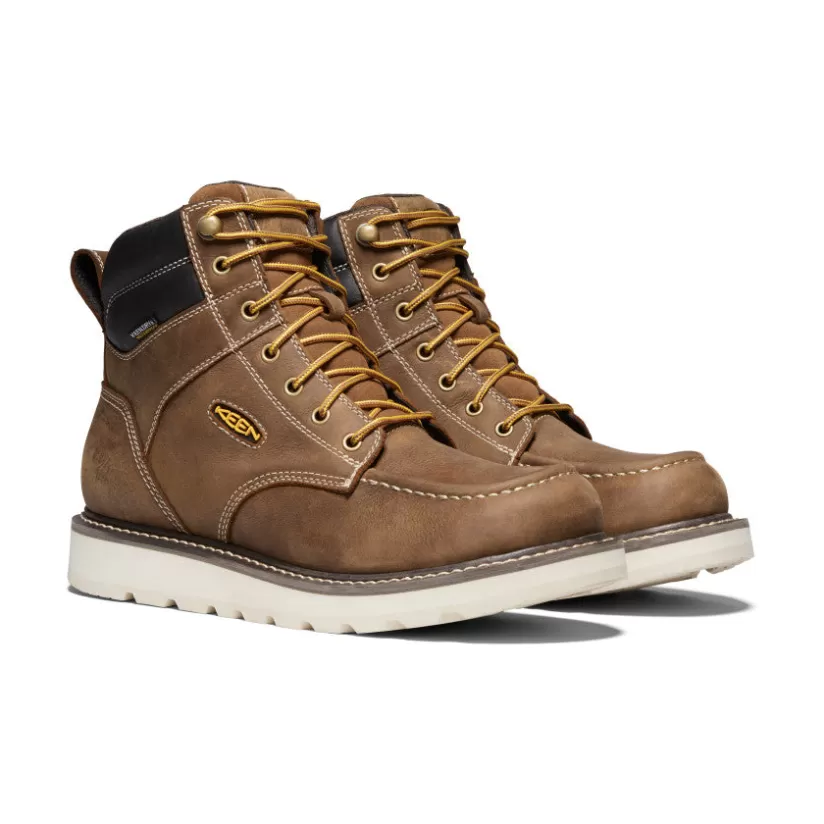 Best Sale KEEN Men's Cincinnati 6" Waterproof Boot (Soft Toe)   |   Belgian/Sandshell
