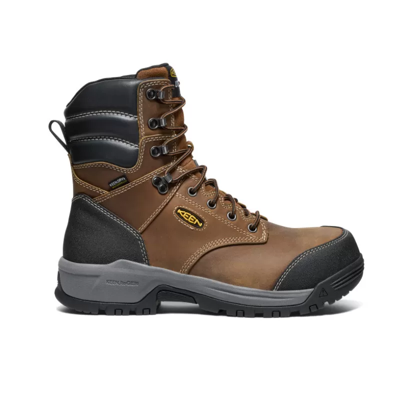 Cheap KEEN Men's CSA Evanston 8" Waterproof Boot (Carbon-Fiber Toe)   |   Bison/Black