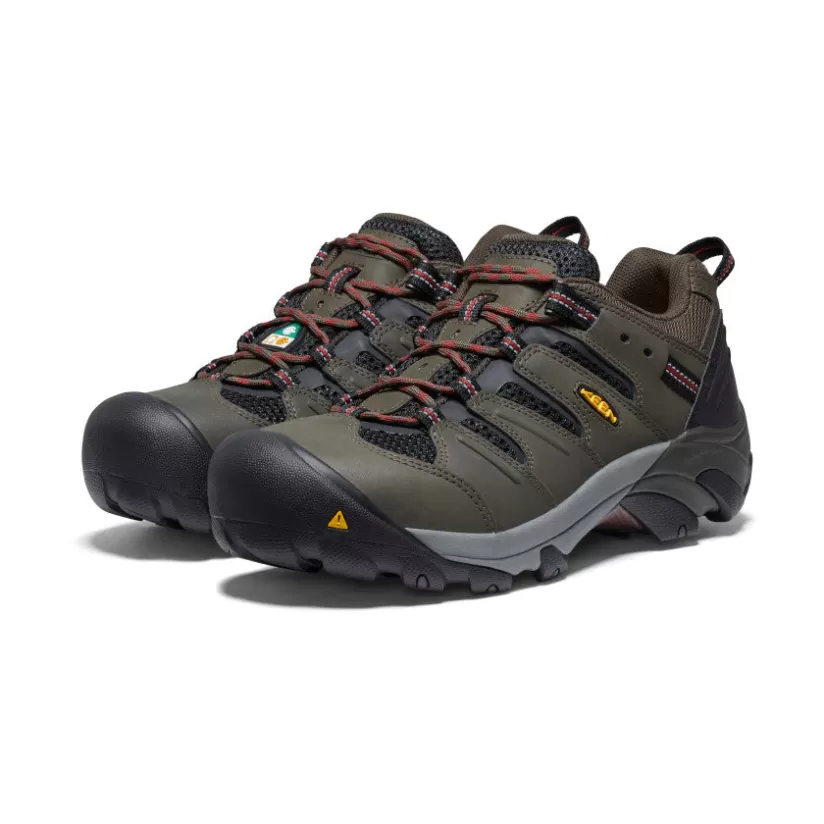 Discount KEEN Men's CSA Lansing (Steel Toe)   |  Black Olive/Burnt Henna BlackOlive/BurntHenna