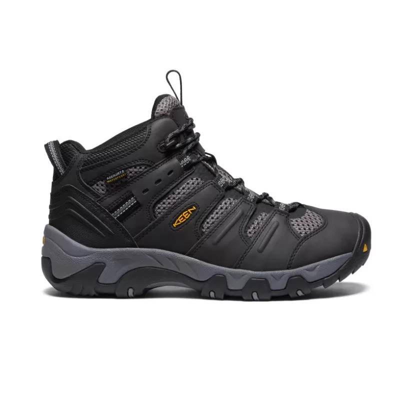 Shop KEEN Men's Koven Waterproof Boot   |  Black/Steel Grey Black/SteelGrey