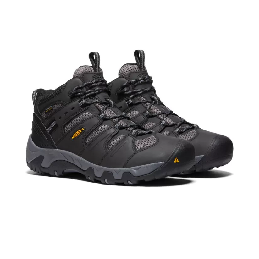 Shop KEEN Men's Koven Waterproof Boot   |  Black/Steel Grey Black/SteelGrey