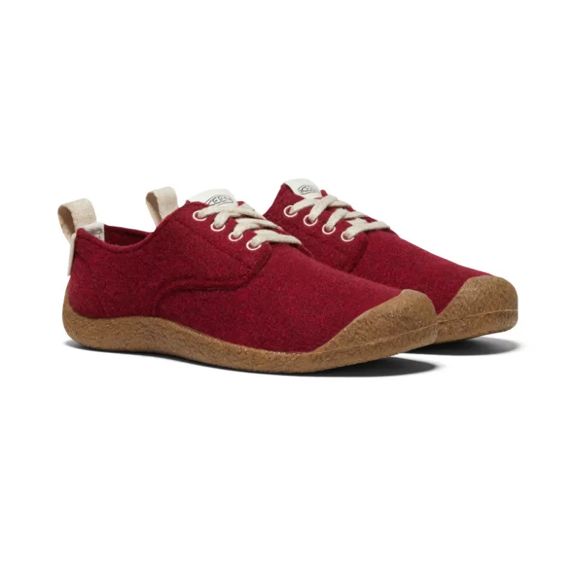 Outlet KEEN Mosey Derby Shoe Pour Femme   |  Red Felt/Birch RedFelt/Birch