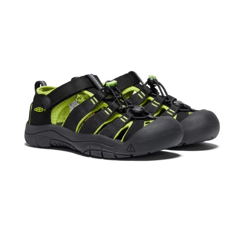 Best Sale KEEN Newport H2 Pour Jeunes   |  Black/Lime Green Black/LimeGreen
