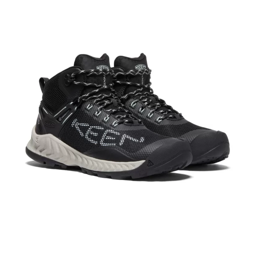 Sale KEEN NXIS Evo Waterproof Boot Pour Femme   |  Black/Blue Glass Black/BlueGlass