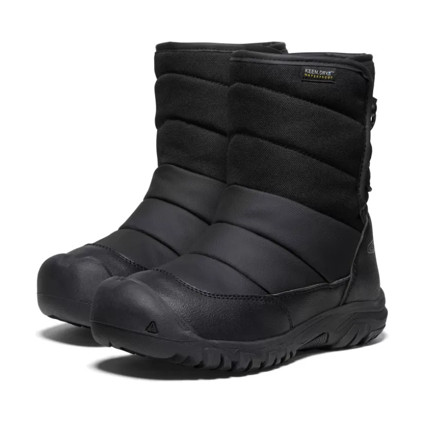New KEEN Puffrider Waterproof Boot Pour Jeunes   |  Black/Steel Grey Black/SteelGrey