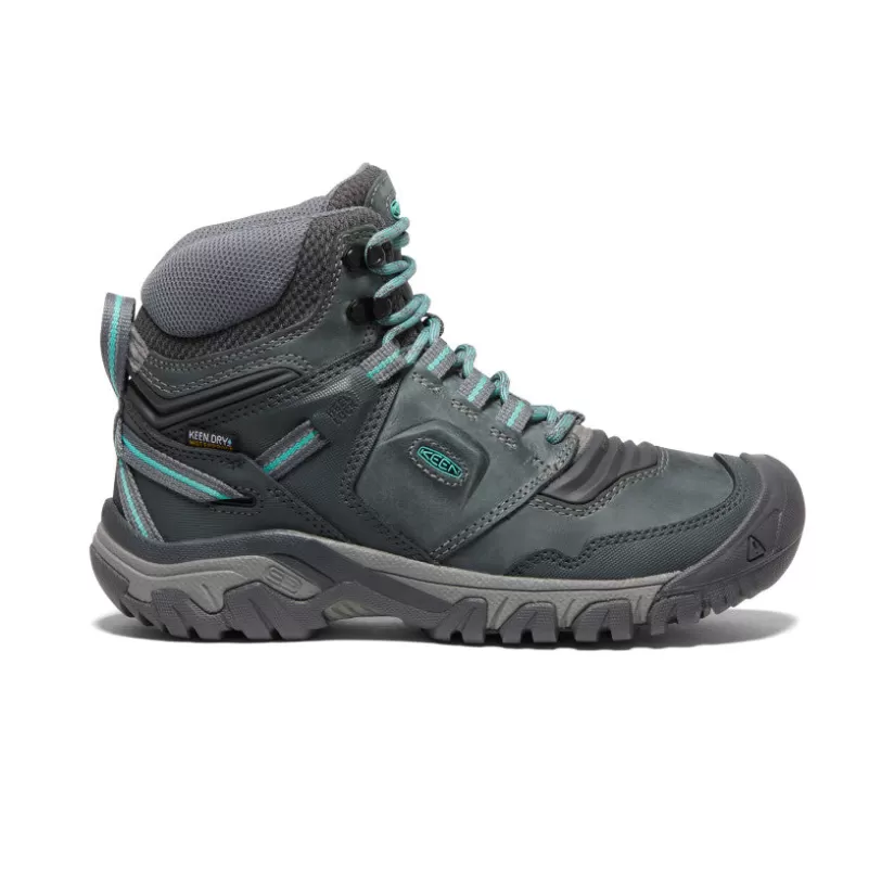 Shop KEEN Ridge Flex Waterproof Boot Pour Femme   |  Steel Grey/Porcelain SteelGrey/Porcelain
