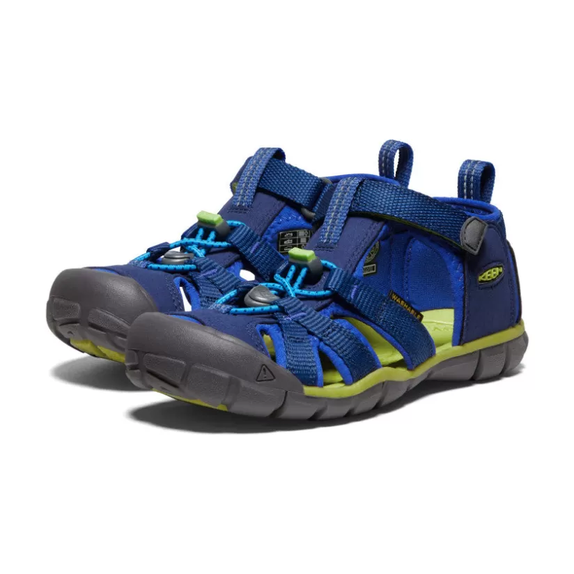 Discount KEEN Seacamp II CNX Pour Jeunes   |  Blue Depths/Chartreuse BlueDepths/Chartreuse