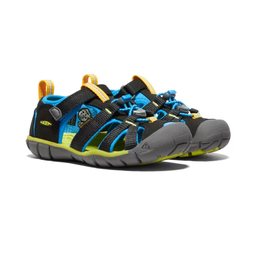 Fashion KEEN Seacamp II CNX Pour Petit Enfants   |  Black/Brilliant Blue Black/BrilliantBlue