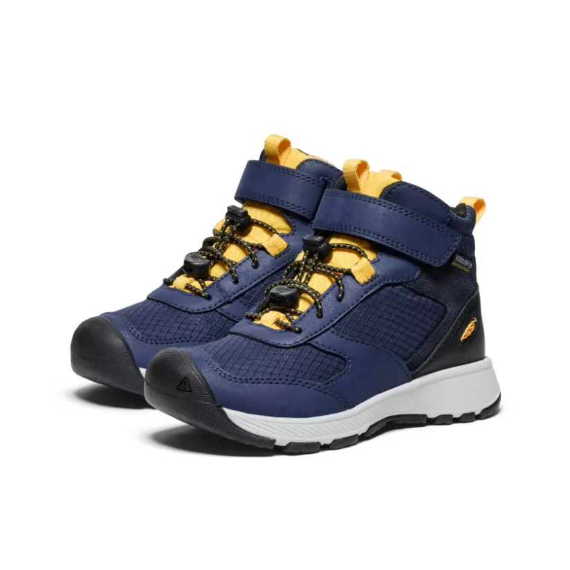 Outlet KEEN Skua Waterproof Boot Pour Enfants   |  Naval Academy/Yolk Yellow NavalAcademy/YolkYellow
