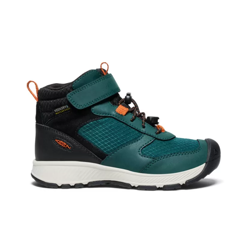 Shop KEEN Skua Waterproof Boot Pour Enfants   |  Ponderosa Pine/Gold Flame PonderosaPine/GoldFlame