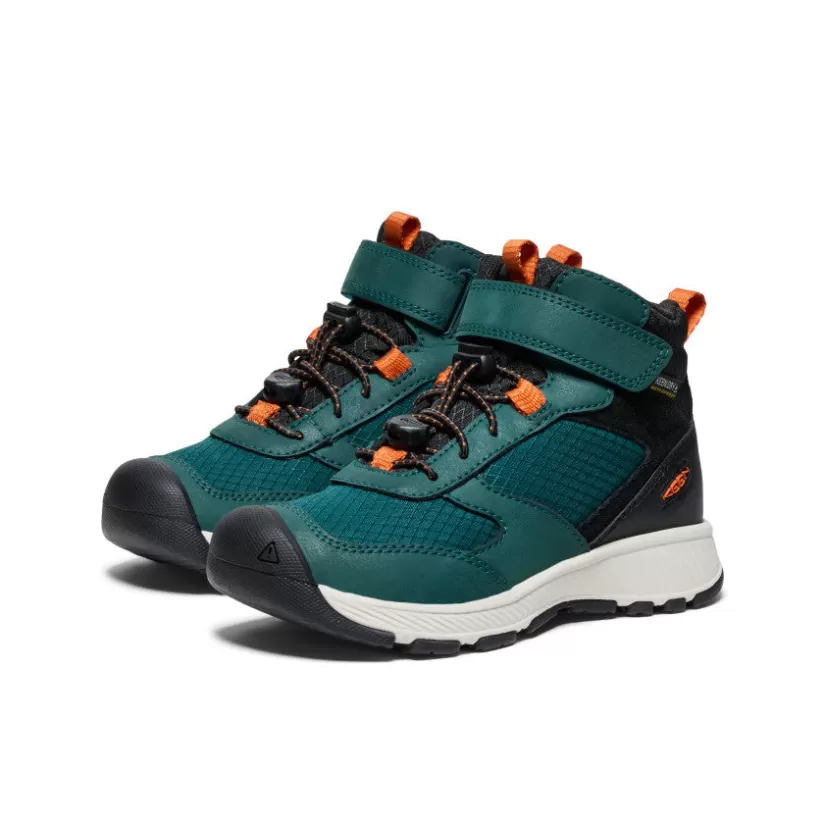 Shop KEEN Skua Waterproof Boot Pour Enfants   |  Ponderosa Pine/Gold Flame PonderosaPine/GoldFlame