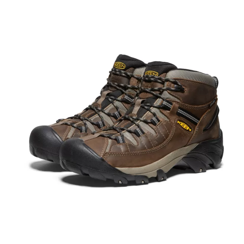 Shop KEEN Targhee II Waterproof Mid Wide Pour Homme   |   Shitake/Brindle