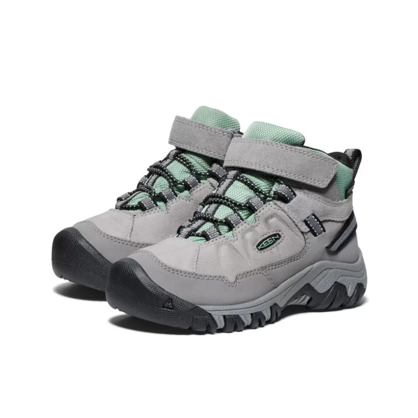 Shop KEEN Targhee IV Waterproof Hiking Boot Pour Enfants   |  Alloy/Granite Green Alloy/GraniteGreen