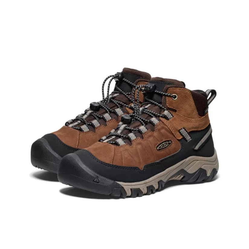 New KEEN Targhee IV Waterproof Hiking Boot Pour Jeunes   |   Bison/Brindle