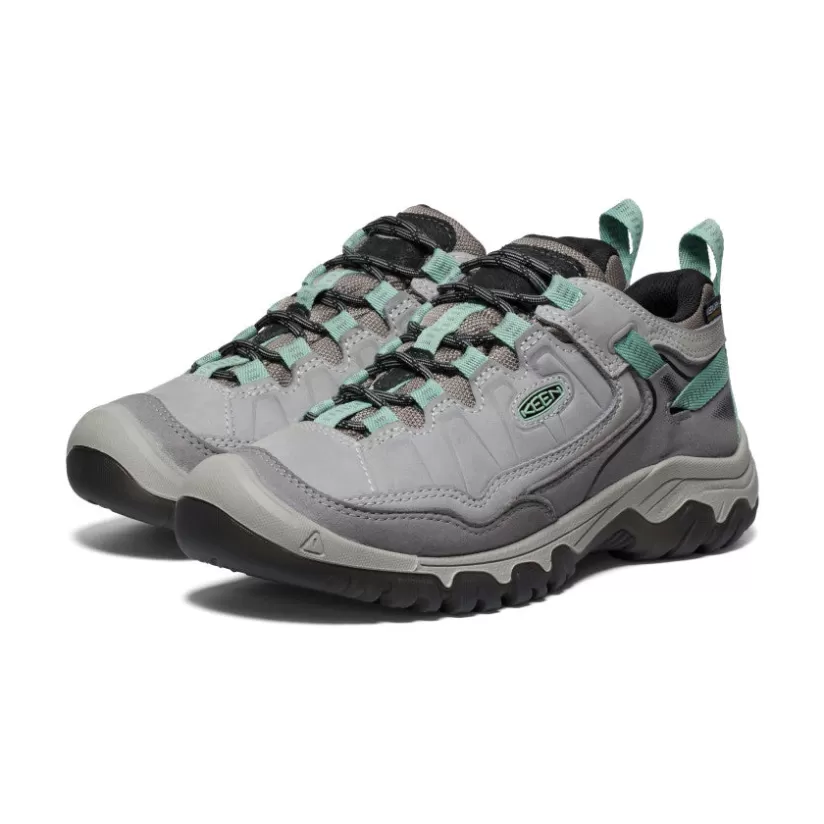Shop KEEN Targhee IV Waterproof Hiking Shoe Pour Femme   |  Alloy/Granite Green Alloy/GraniteGreen