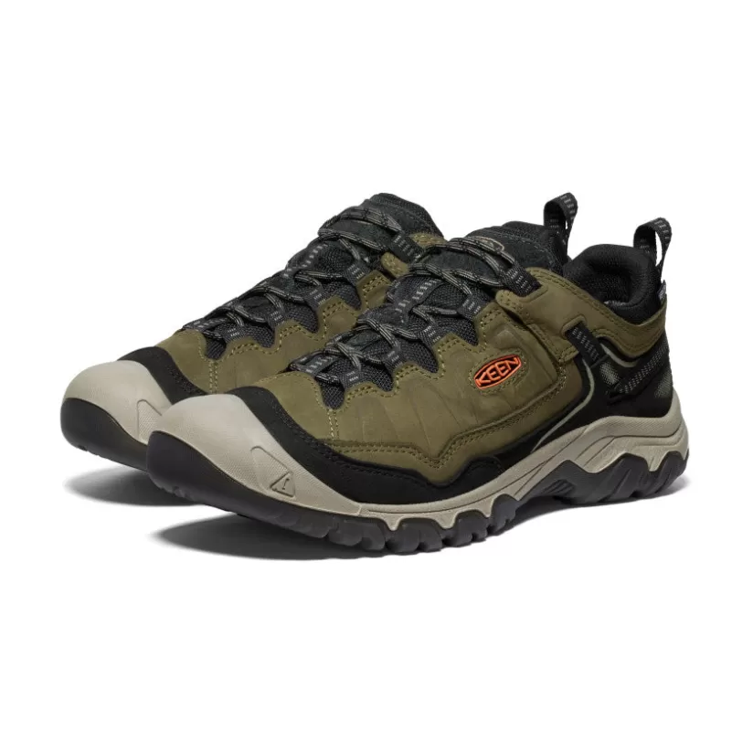 Sale KEEN Targhee IV Waterproof Hiking Shoe Pour Homme   |  Dark Olive/Gold Flame DarkOlive/GoldFlame