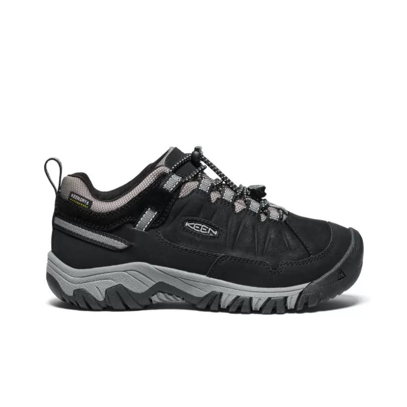 New KEEN Targhee IV Waterproof Hiking Shoe Pour Jeunes   |  Black/Steel Grey Black/SteelGrey