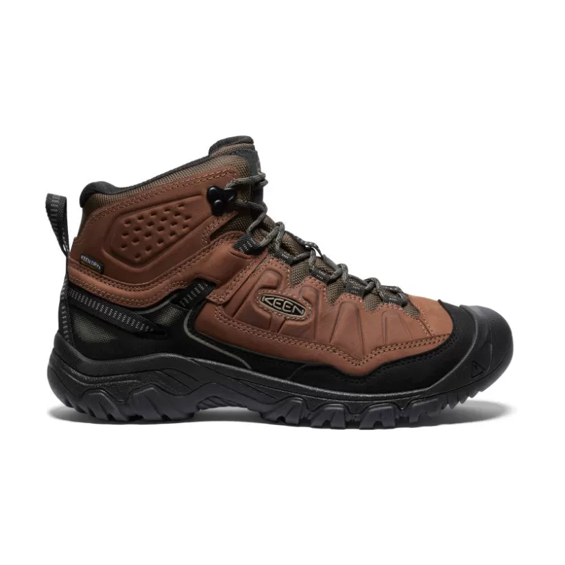 Fashion KEEN Targhee IV Wide Waterproof Hiking Boot Pour Homme   |   Bison/Black
