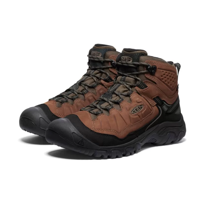 Fashion KEEN Targhee IV Wide Waterproof Hiking Boot Pour Homme   |   Bison/Black