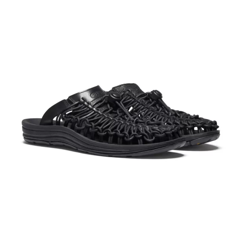 Flash Sale KEEN UNEEK Premium leather Slide Pour Femme   |  Triple Black/Black TripleBlack/Black